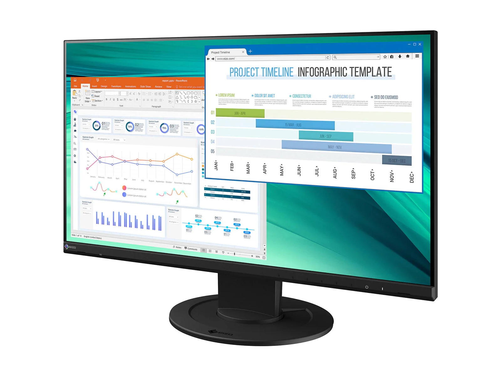 Eizo FlexScan EV2460FX-BK FHD 1920 x 1080 24" Color Display Monitor (EV2460FX-BK) - Image 2