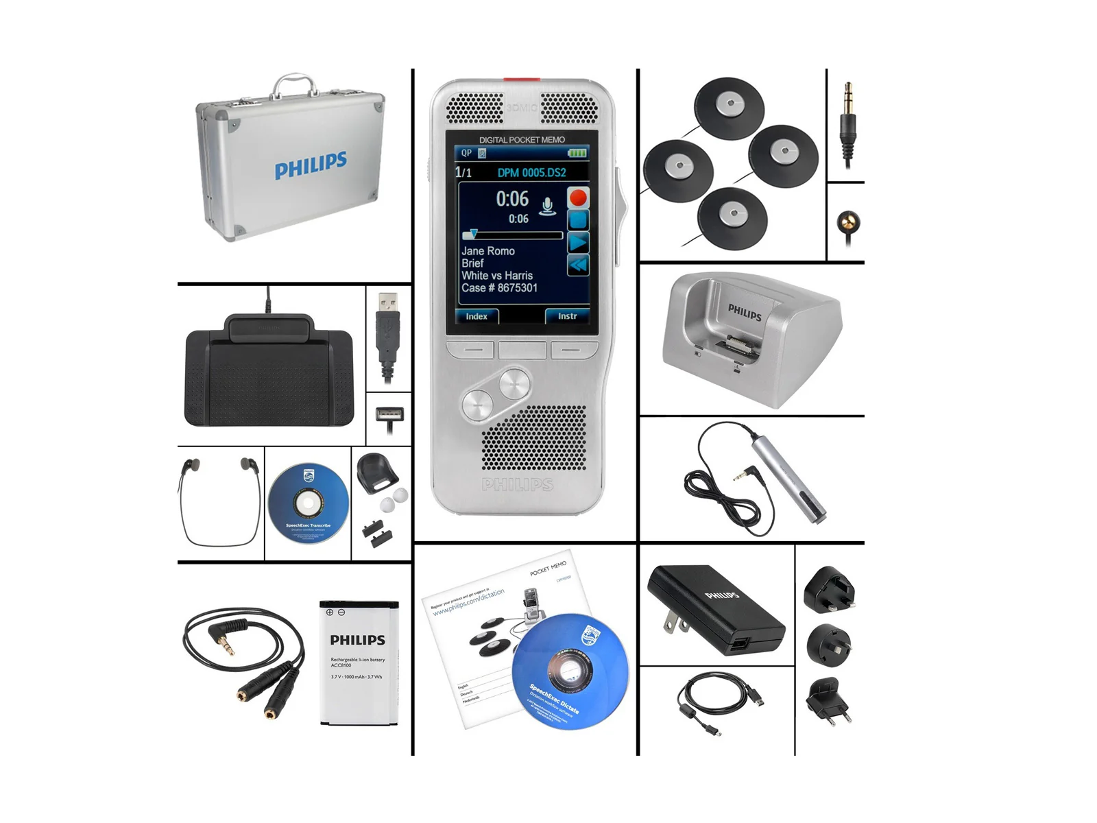 Philips DPM8900 Digital Meeting Conference Recording System With SpeechExec Dictate 2 Year Subscription - Image 5